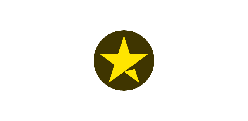 A dark Yellow Circle with the Yellow Trustpilot star in the centre